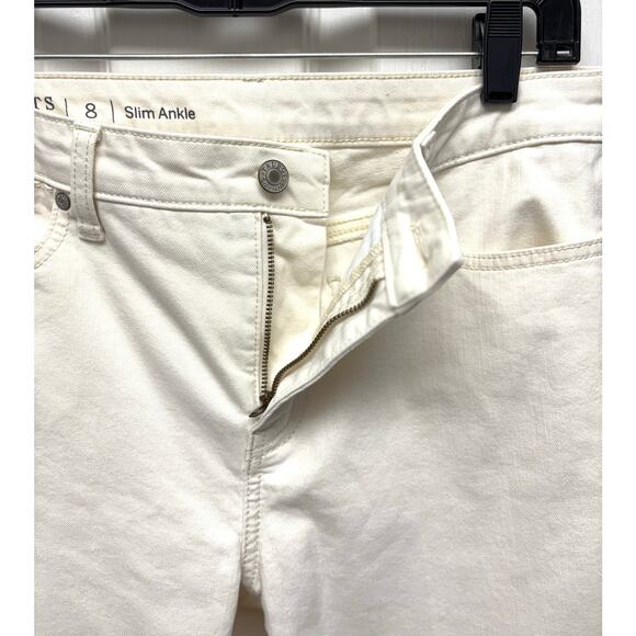 Talbots Jeans, Off White Flawless Slim Ankle, Women's Size 8 - Picture 3 of 5